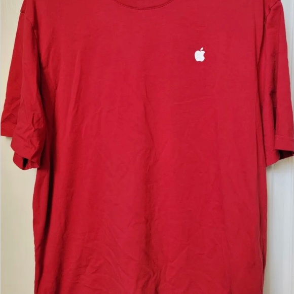 Apple Shirts Apple Inc Red Logo Employee Tshirt Large Poshmark